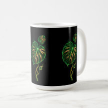 Monstera Groen en Goud – Koker, Bekerkruik Rook-ef