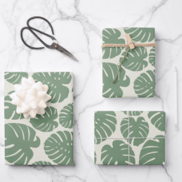 Monstera - groen inpakpapier vel