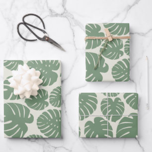 Monstera - groen inpakpapier vel
