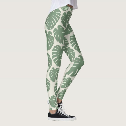 Monstera - groen leggings (Rechts)