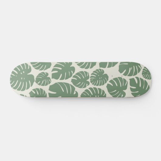 Monstera - groen persoonlijk skateboard (Horizontaal)