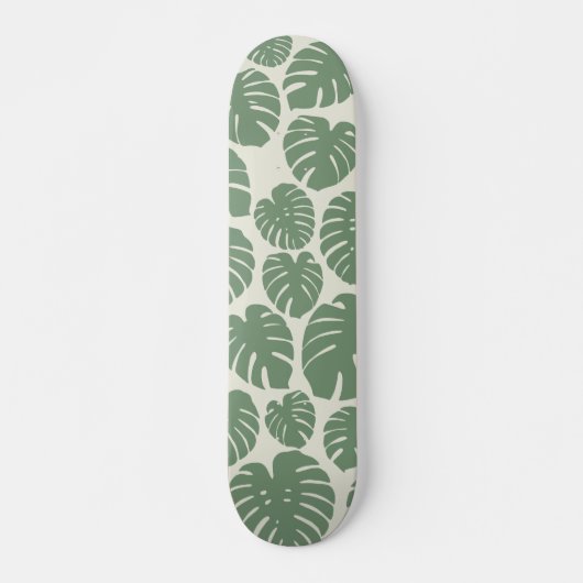 Monstera - groen persoonlijk skateboard (Voorkant)