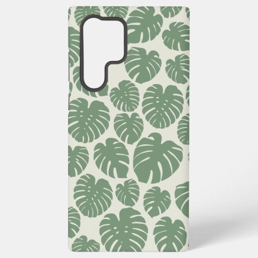 Monstera - groen samsung galaxy hoesje (Achterkant)