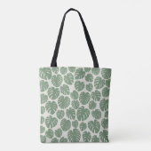 Monstera - groen tote bag (Achterkant)