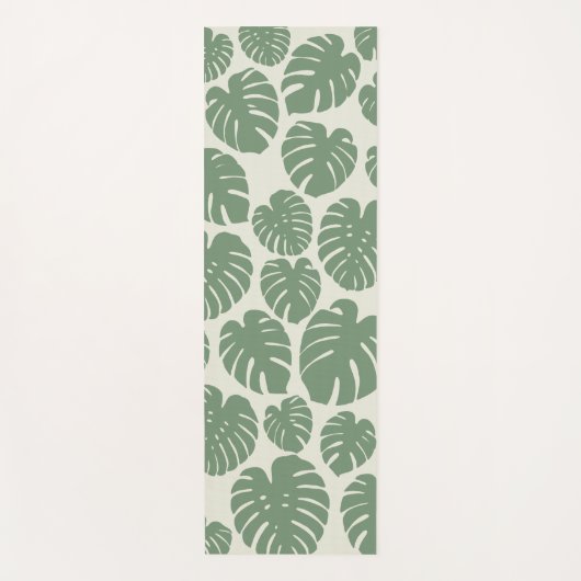 Monstera - groen yogamat (Voorkant)