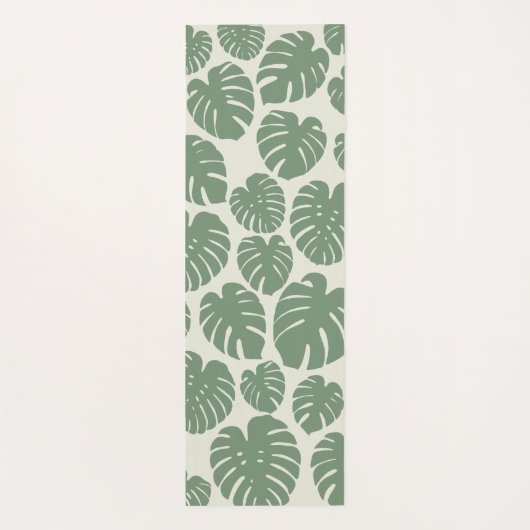 Monstera - groen yogamat (Achterkant)