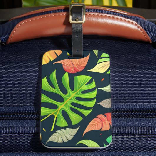 Monstera Herfst Bagagelabel (Voorkant Insitu 2)