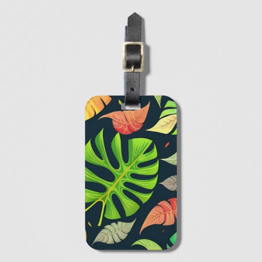 Monstera Herfst Bagagelabel (Voorkant (verticaal))