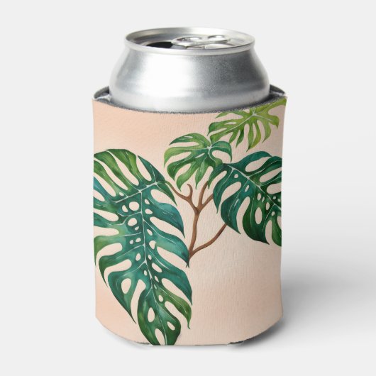 Monstera Houseplant Boho Botanical Blikjeskoeler (Blikje Voorkant)