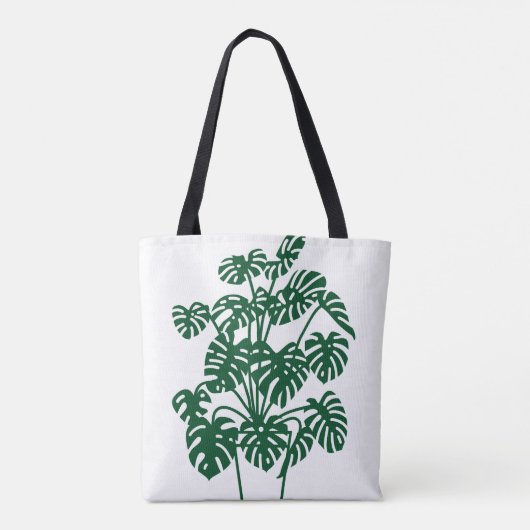 MONSTERA IN EEN POT TOTE BAG (Achterkant)