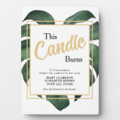 Monstera In loving memory wedding sign Tabletop  Fotoplaat (voorkant)