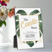 Monstera In loving memory wedding sign Tabletop  Fotoplaat