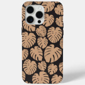 Monstera in Tan en Zwart Case-Mate iPhone Case (Achterkant)