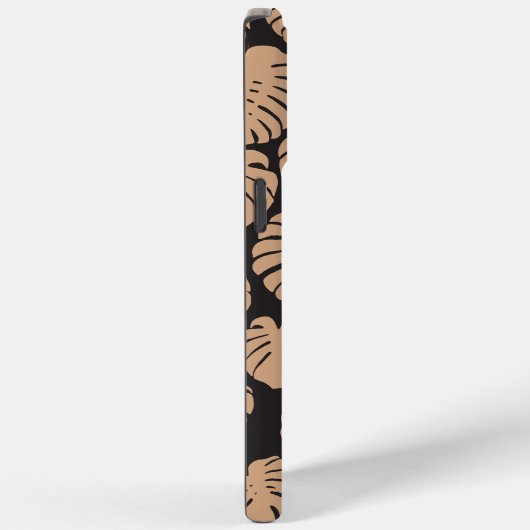Monstera in Tan en Zwart Case-Mate iPhone Case (Achterkant / Rechts)