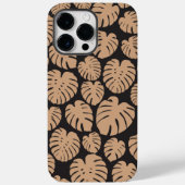 Monstera in Tan en Zwart Case-Mate iPhone Case (Achterkant)