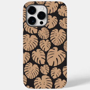 Monstera in Tan en Zwart Case-Mate iPhone 14 Pro Max Hoesje