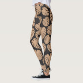 Monstera in Tan en Zwart Leggings (Links)