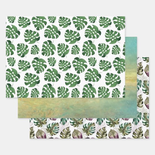 Monstera Inpakpapier Vel (Set)