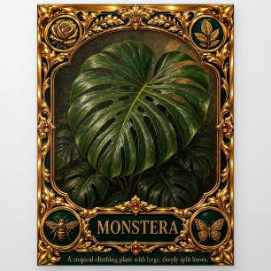 Monstera, Juwelen Erfstuk Kunst Briefkaart