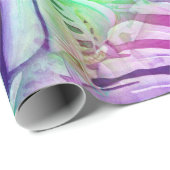 Monstera kleurrijke tropische bladeren cadeaupapier (Rol Hoek)