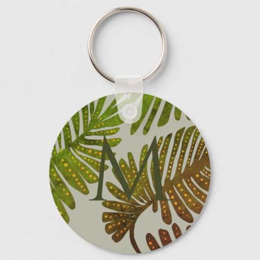 Monstera-knop Sleutelhanger (Voorkant)