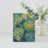 Monstera laat botanisch Plant schilderen Briefkaart (Staand voorkant)