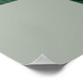 Monstera laat geruit patroon poster (Hoek)