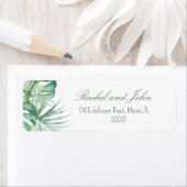 Monstera laat het label Tropical Return (Insitu)