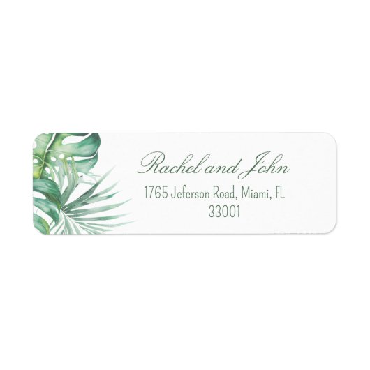 Monstera laat het label Tropical Return (Voorkant)