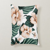Monstera laat hibiscus achter accent kussen (Voorkant(Verticaal))