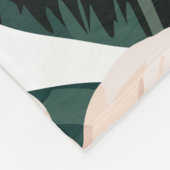 Monstera laat hibiscus achter fleece deken (Hoek)