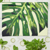 Monstera laat keukenhanddoek (Gevouwen)