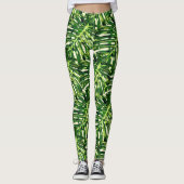 Monstera laat Leggings groen (Voorkant)
