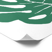 Monstera laat naadloos, decoratief patroon achter. poster (Hoek)