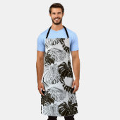 Monstera laat naadloos patroon achter schort (Gedragen)