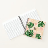 Monstera laat roze bladeren. notitieboek (Binnen)