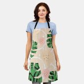 Monstera laat roze bladeren. schort (Gedragen)