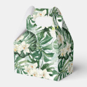 Monstera laat Tropisch gebladerte bruiloft douche Bedankdoosjes (Achterkant)