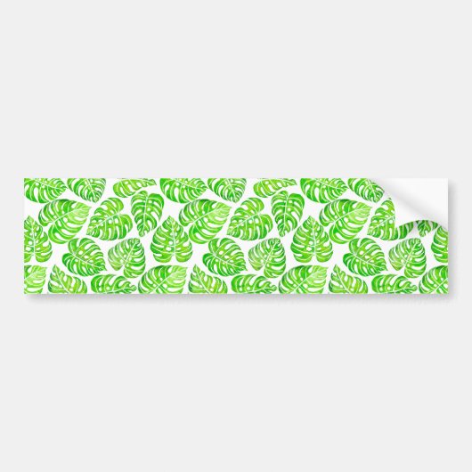 Monstera laat waterverf bumpersticker (Voorkant)