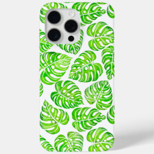 Monstera laat waterverf iPhone 15 pro max hoesje