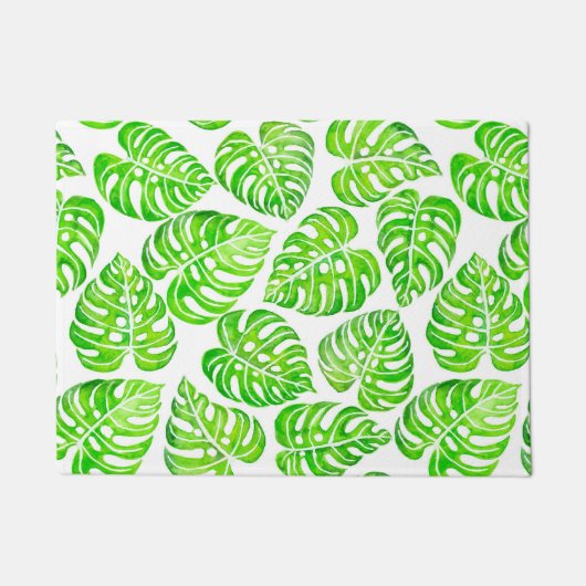 Monstera laat waterverf deurmat (Voorkant)