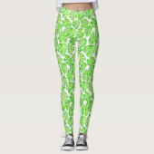 Monstera laat waterverf leggings (Voorkant)