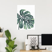 Monstera Leaf 4 Poster (Thuiskantoor)