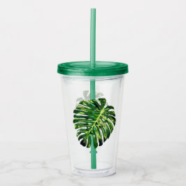 Monstera Leaf Acryltumbler Greenery Acryl Drinkbeker