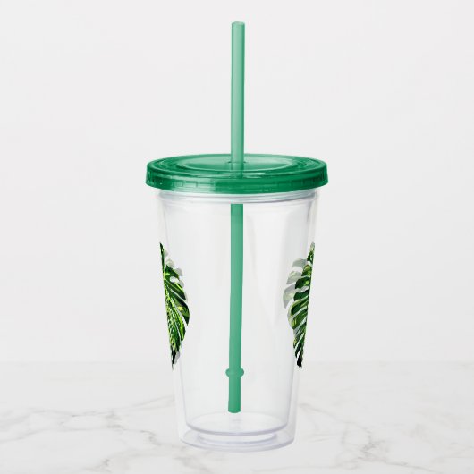 Monstera Leaf Acryltumbler Greenery Acryl Drinkbeker (Rechts)