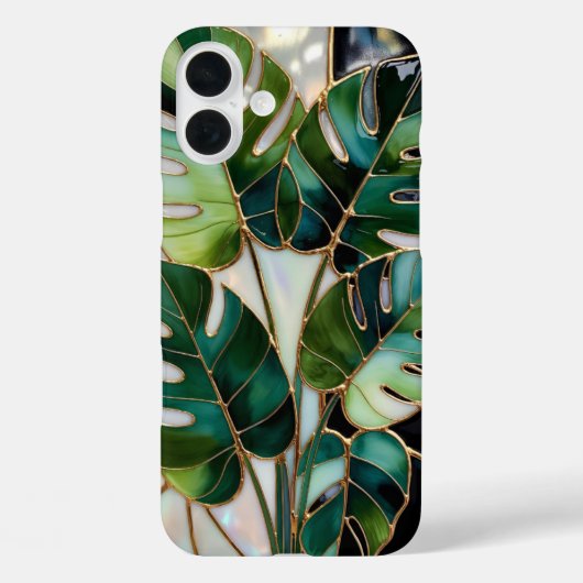 Monstera Leaf Aesthetic Phone Case Green (Achterkant)
