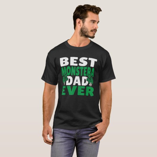 Monstera Leaf Beste Monstera Vader Ooit Monstera P T-shirt (Voorkant volledig)