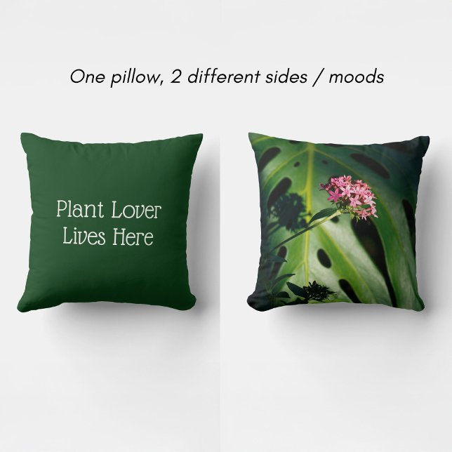 Monstera Leaf Botanical Plant Lover Lives Here Kussen (Creator heeft geüpload)