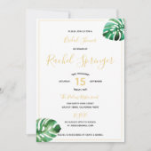 Monstera Leaf Bridal Shower Kaart (Voorkant)