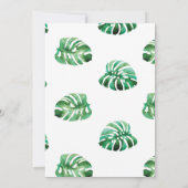 Monstera Leaf Bridal Shower Kaart (Achterkant)